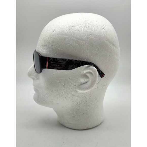 COACH ROWAN S827 DESIGNER SUN GLASSES Black/Silver Radiant Gray Lense Preowned main image 8